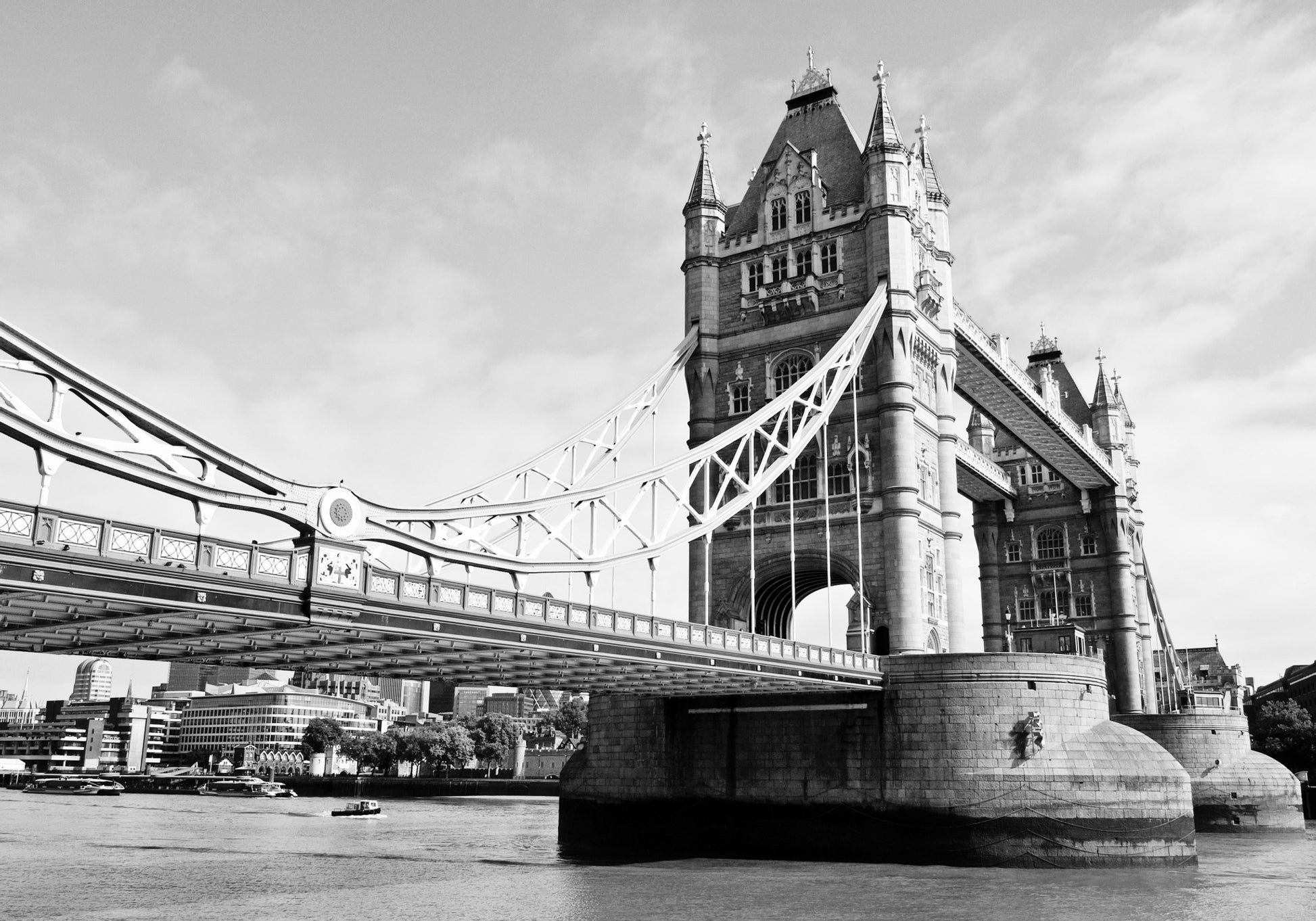 Obraz Na Płótnie Most Tower Bridge – majestatyczny pejzaż miejski do wnętrz industrialnych i nowoczesnych 120x80