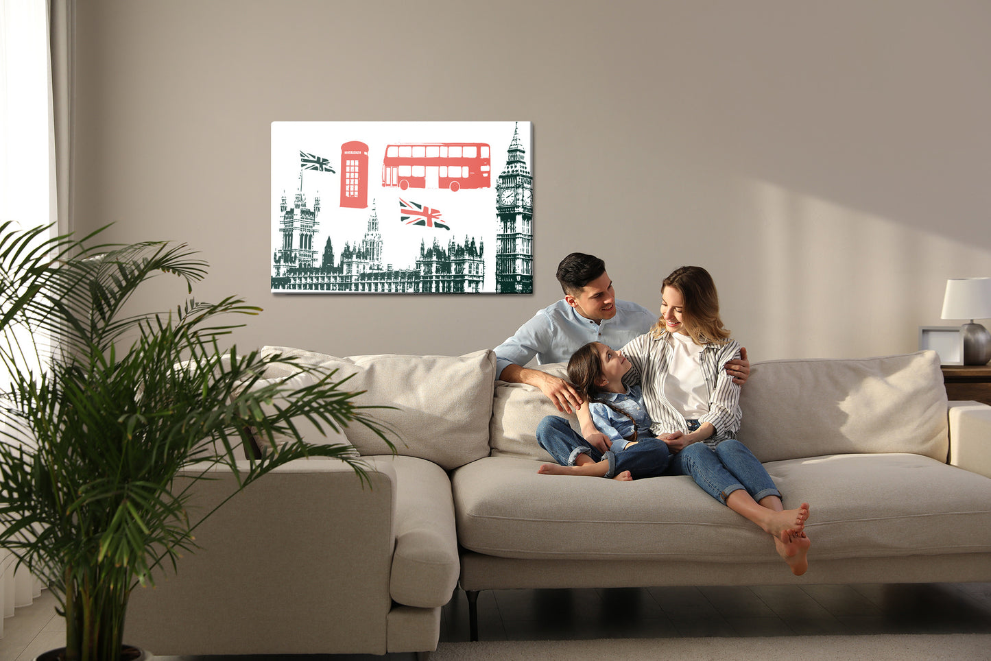 Obraz Na Płótnie Londyn – miejska panorama w stonowanej palecie dla wnętrz loft i nowoczesnych – widok 6