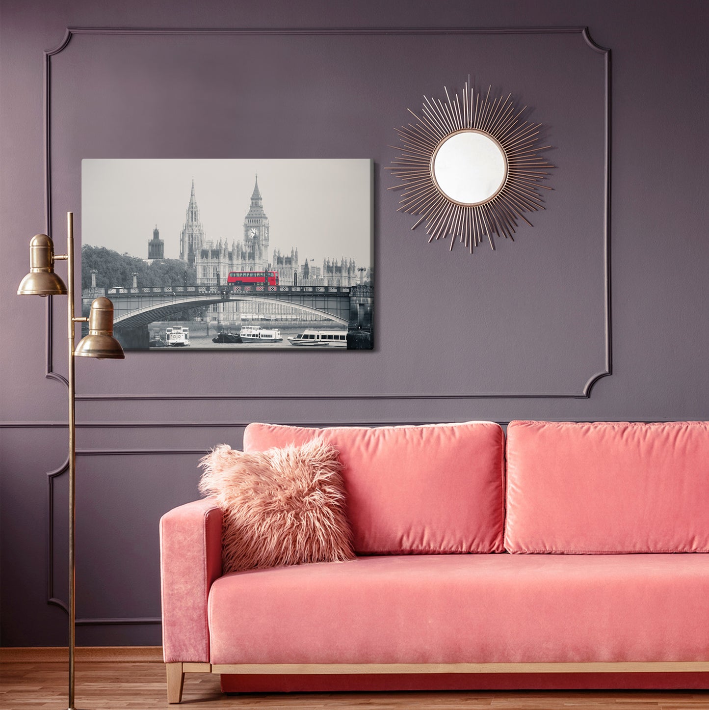 Obraz Na Płótnie Most Lambeth Bridge – miejski pejzaż w chłodnej tonacji do wnętrz industrialnych i minimalistycznych – widok 3