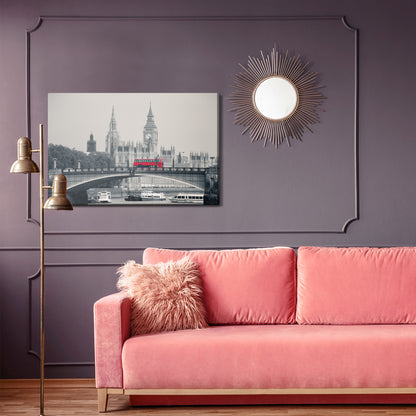 Obraz Na Płótnie Most Lambeth Bridge – miejski pejzaż w chłodnej tonacji do wnętrz industrialnych i minimalistycznych – widok 3
