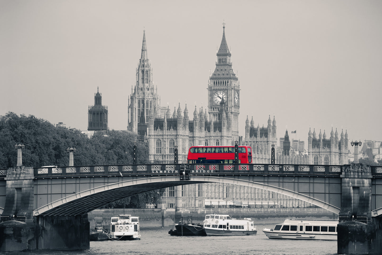 Obraz Na Płótnie Most Lambeth Bridge – miejski pejzaż w chłodnej tonacji do wnętrz industrialnych i minimalistycznych 120x80