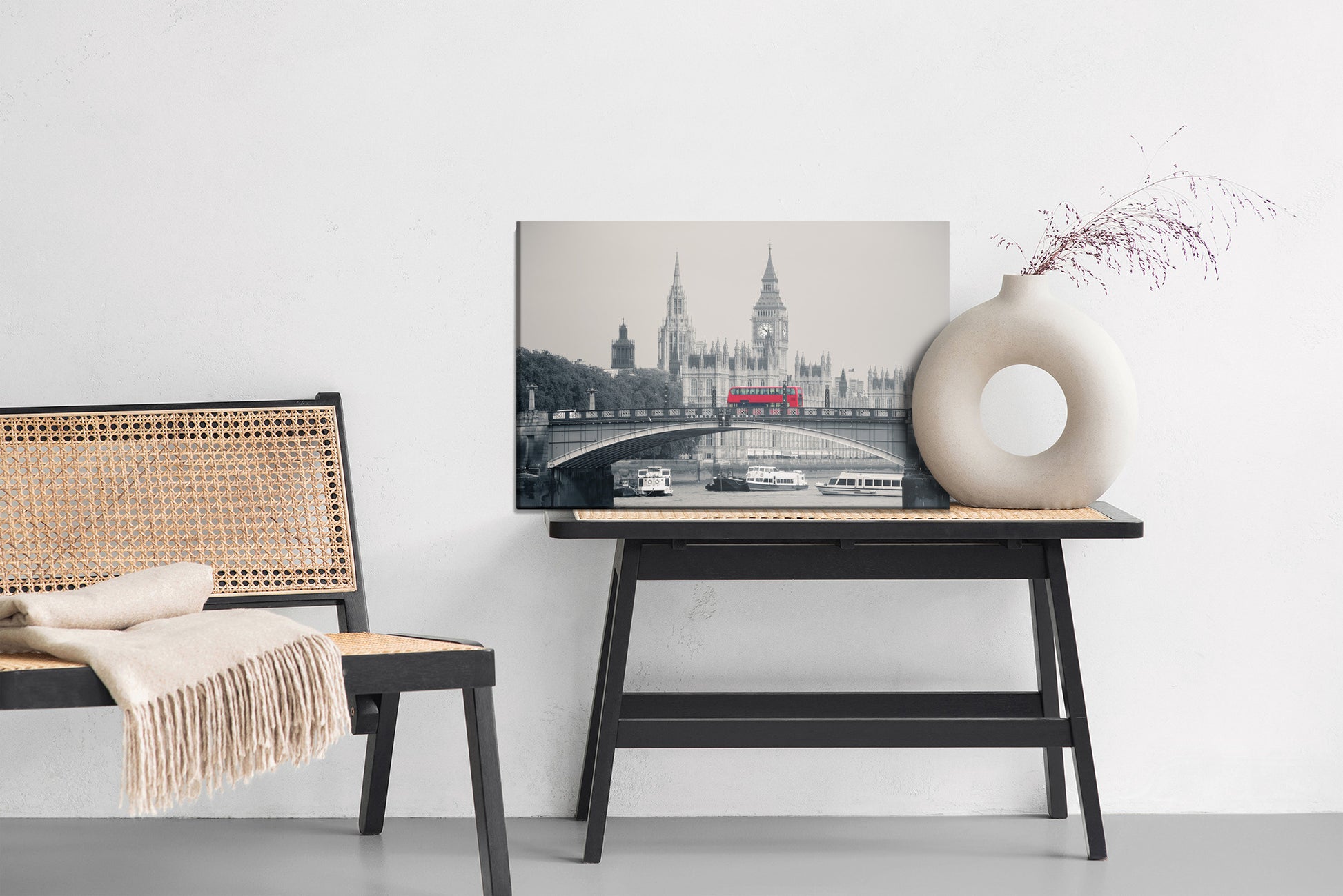 Obraz Na Płótnie Most Lambeth Bridge – miejski pejzaż w chłodnej tonacji do wnętrz industrialnych i minimalistycznych – widok 5