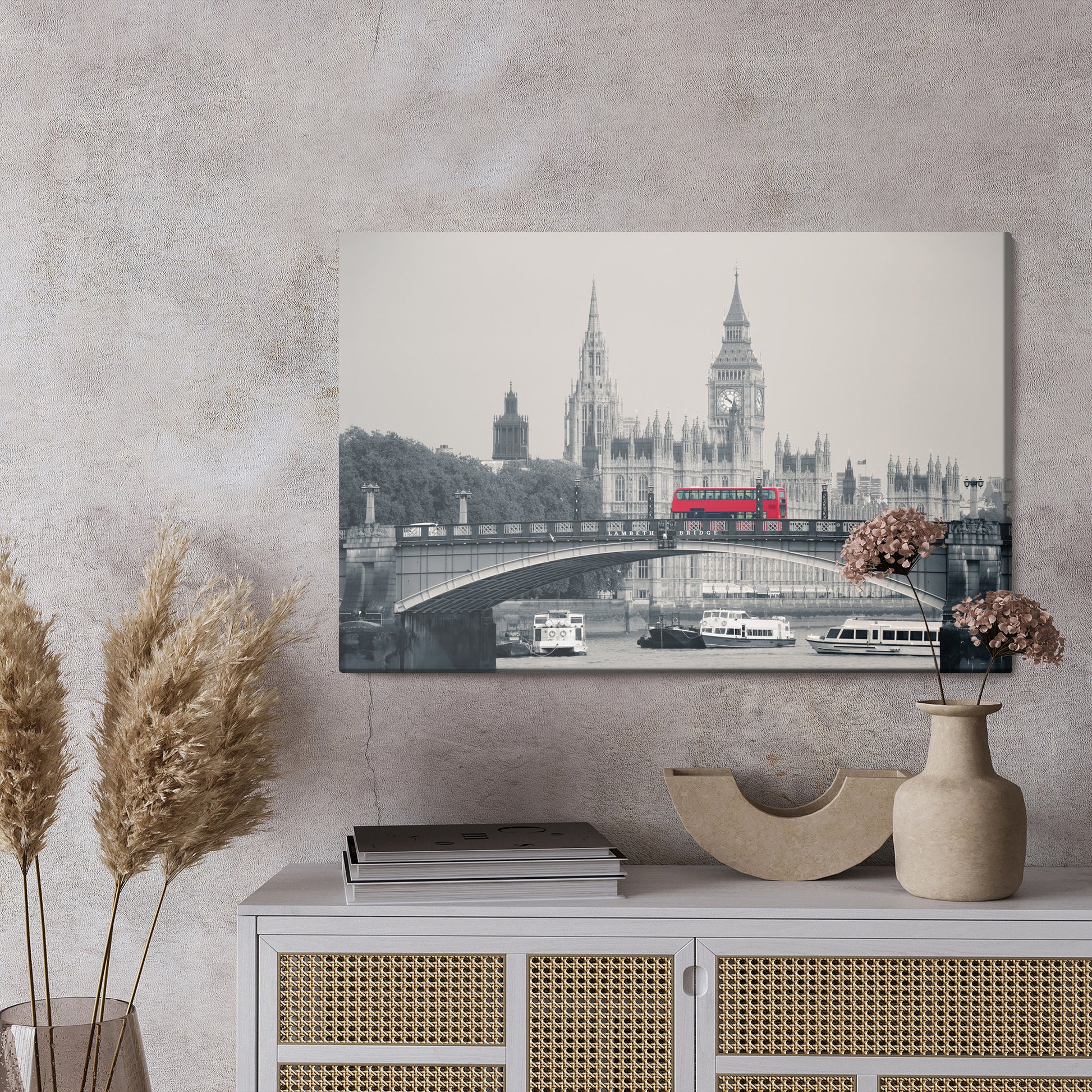 Obraz Na Płótnie Most Lambeth Bridge – miejski pejzaż w chłodnej tonacji do wnętrz industrialnych i minimalistycznych – widok 2