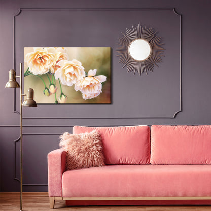 Obraz Na Płótnie Miniaturowe Róże – subtelna dekoracja floralna do wnętrz romantycznych i shabby chic – widok 3