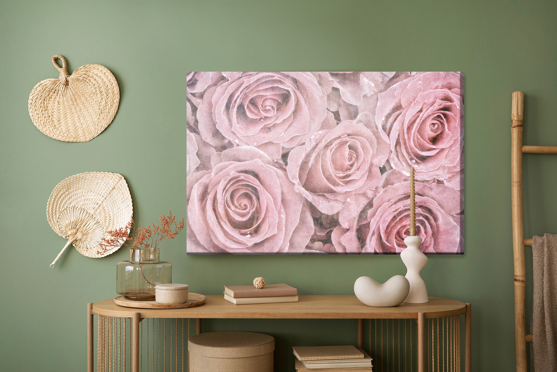 Obraz Na Płótnie Róże Vintage – romantyczna dekoracja do wnętrz shabby chic i prowansalskich – widok 4