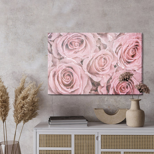 Obraz Na Płótnie Róże Vintage – romantyczna dekoracja do wnętrz shabby chic i prowansalskich – widok 2