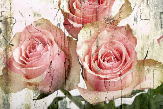 Obraz Na Płótnie Róże 3D – klimat retro i głębia barw do wnętrz vintage i shabby chic 120x80