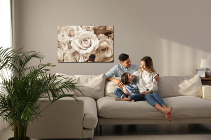 Obraz Na Płótnie Kwiaty Róż – romantyczny bukiet do wnętrz Shabby Chic i klasycznych – widok 6