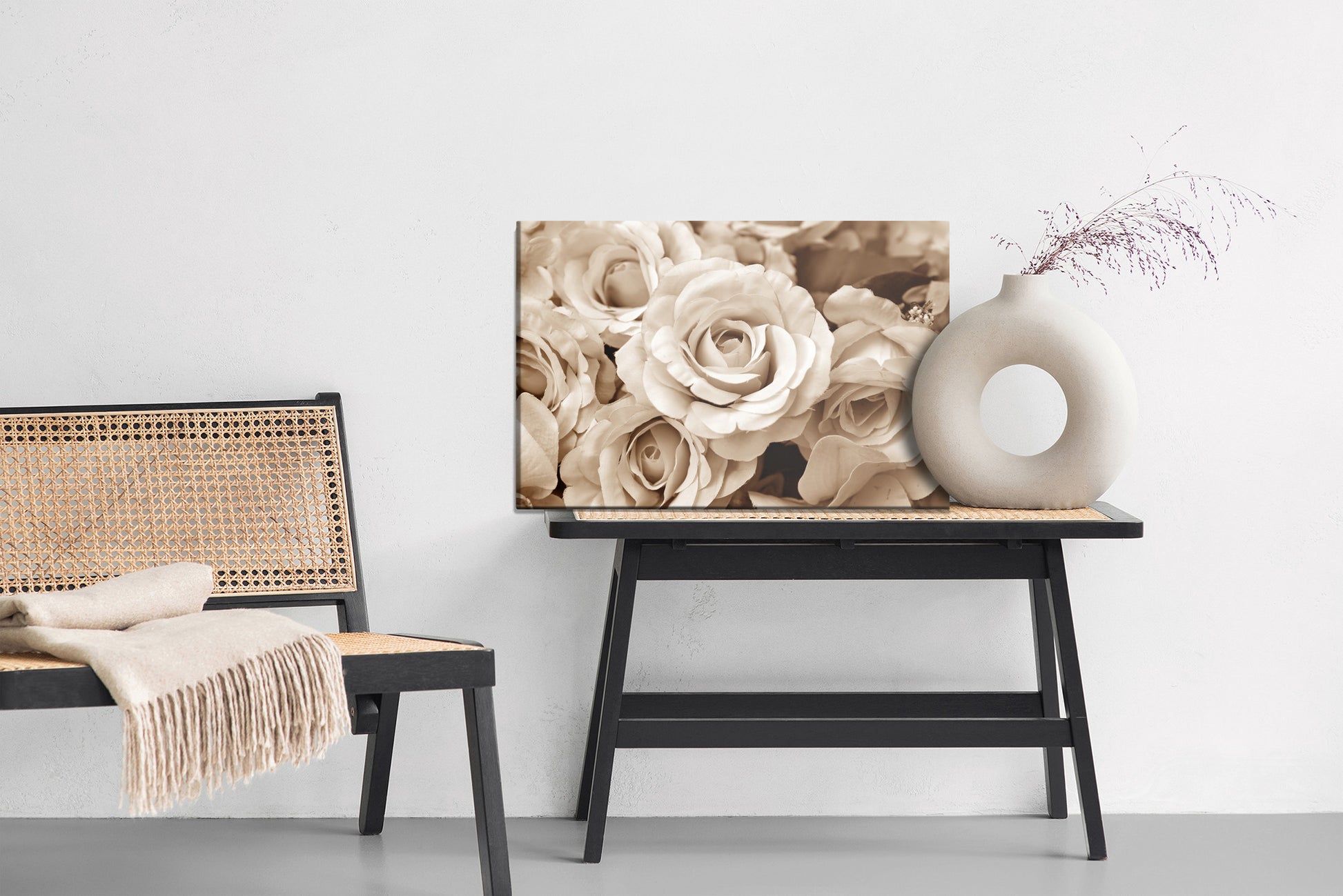 Obraz Na Płótnie Kwiaty Róż – romantyczny bukiet do wnętrz Shabby Chic i klasycznych – widok 5