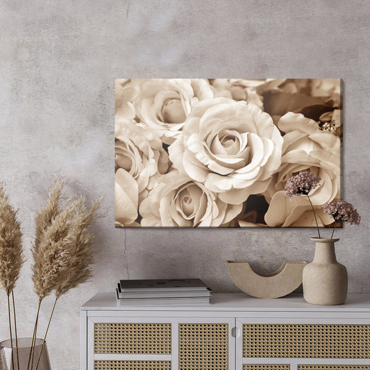 Obraz Na Płótnie Kwiaty Róż – romantyczny bukiet do wnętrz Shabby Chic i klasycznych – widok 2