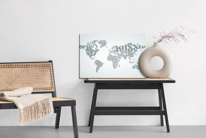 Obraz Na Płótnie Mapa Świata Typograficzna – nowoczesna dekoracja do wnętrz loft i minimalistycznych – widok 5