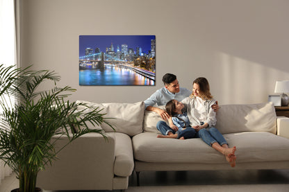 Obraz Na Płótnie Panorama Nowego Jorku Nocą – hipnotyzujący pejzaż miejski do wnętrz Modern i Loft – widok 6