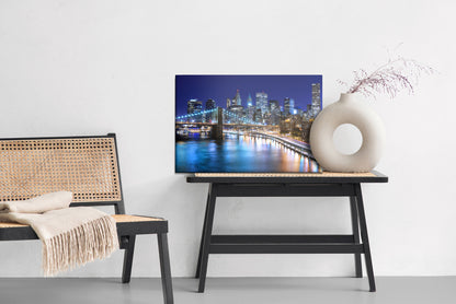 Obraz Na Płótnie Panorama Nowego Jorku Nocą – hipnotyzujący pejzaż miejski do wnętrz Modern i Loft – widok 5