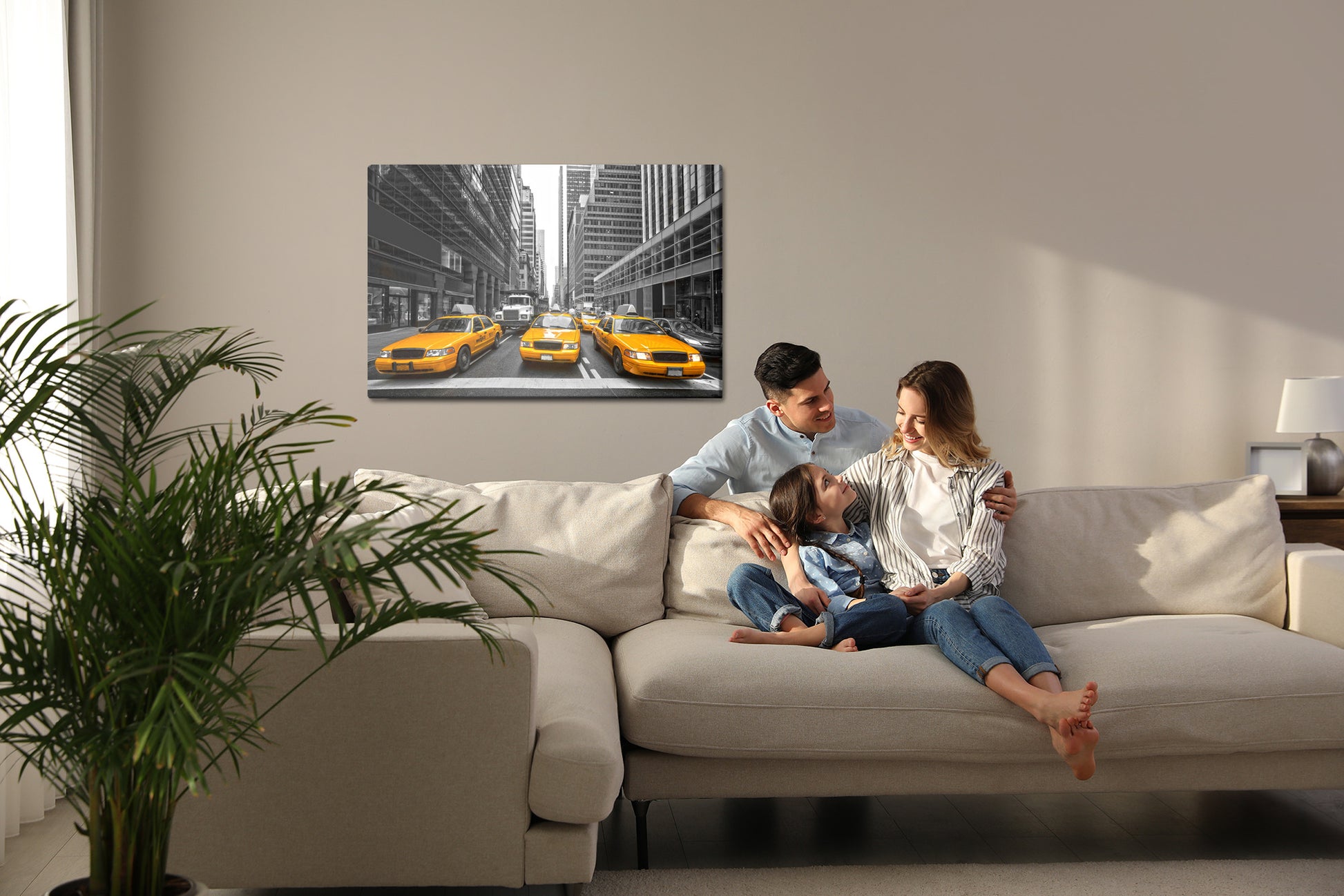 Obraz Na Płótnie Żółte Taksówki NYC – miejski dynamizm do wnętrz industrialnych i loftowych. – widok 6