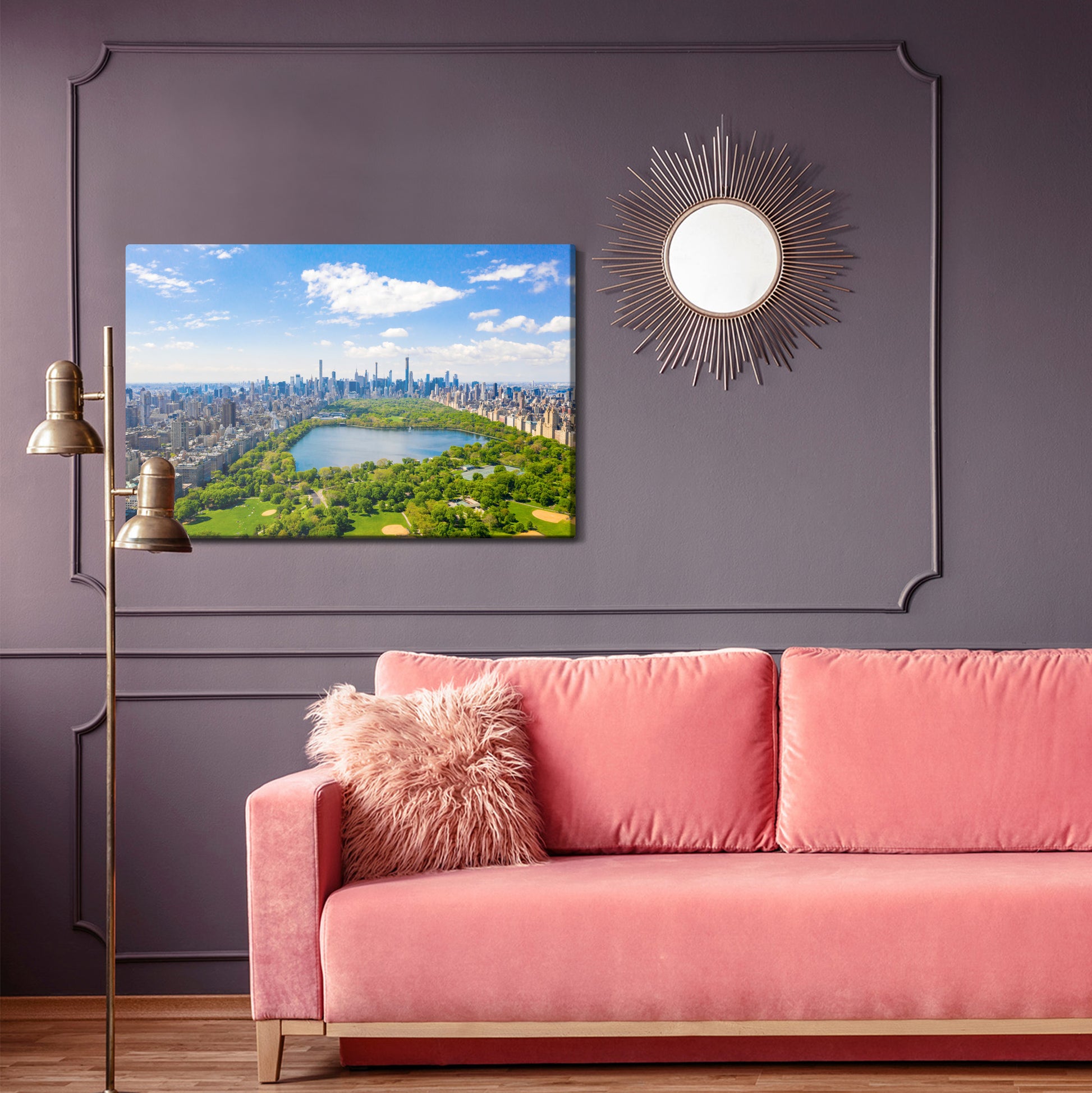 Obraz Na Płótnie Widok na Central Park – nowoczesny pejzaż miejski do wnętrz modern, loft, urban. – widok 3