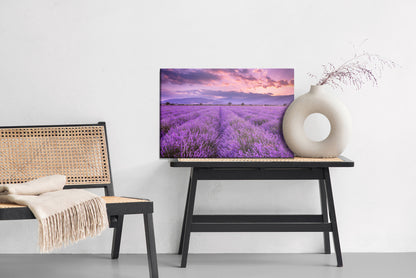 Obraz Na Płótnie Lawendowe Pola – sielski pejzaż do wnętrz prowansalskich, rustykalnych i skandynawskich. – widok 5