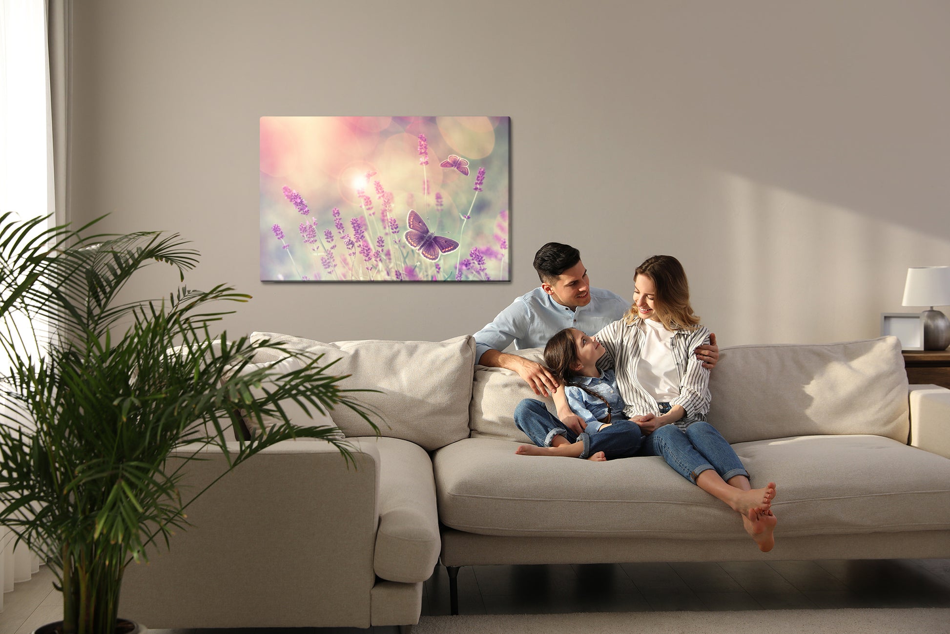 Obraz Na Płótnie Lawendowe Pole z Motylami – romantyczny nastrój do wnętrz prowansalskich i shabby chic. – widok 6