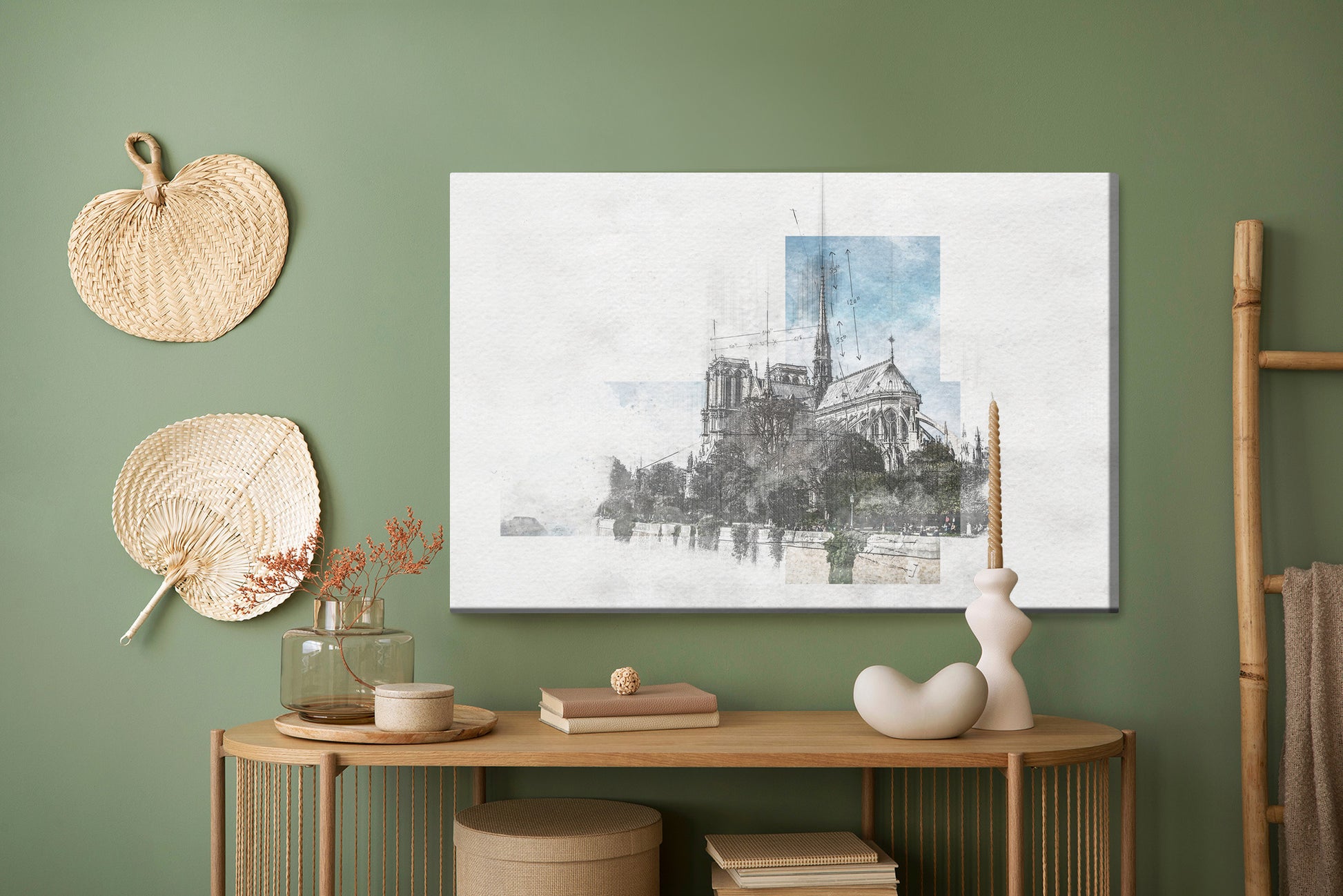 Obraz Na Płótnie Katedra Notre Dame w Paryżu – spokojna panorama do wnętrz klasycznych i francuskich – widok 4