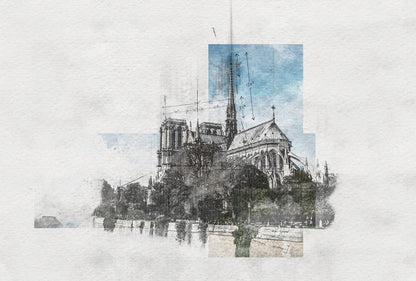 Obraz Na Płótnie Katedra Notre Dame w Paryżu – spokojna panorama do wnętrz klasycznych i francuskich 120x80