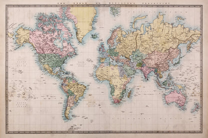 Obraz Na Płótnie Stara Mapa Świata – elegancki design retro do wnętrz klasycznych, kolonialnych i gabinetowych 120x80