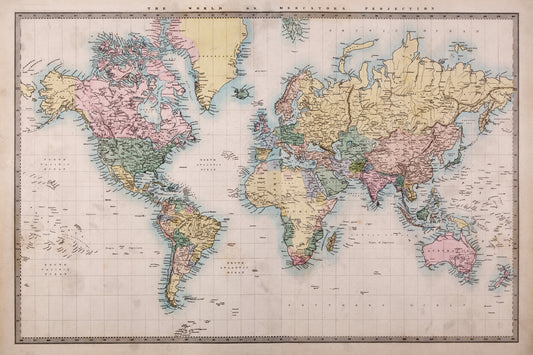 Obraz Na Płótnie Stara Mapa Świata – elegancki design retro do wnętrz klasycznych, kolonialnych i gabinetowych 120x80