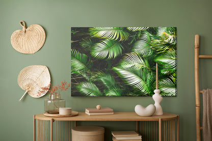 Obraz Na Płótnie Tropikalne Liście – egzotyczna zieleń do wnętrz boho i urban jungle – widok 4