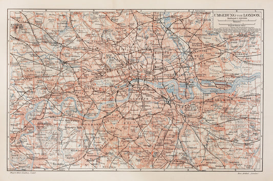 Obraz Na Płótnie Mapa Londynu – szczegółowy design do wnętrz nowoczesnych, industrialnych i klasycznych 120x80