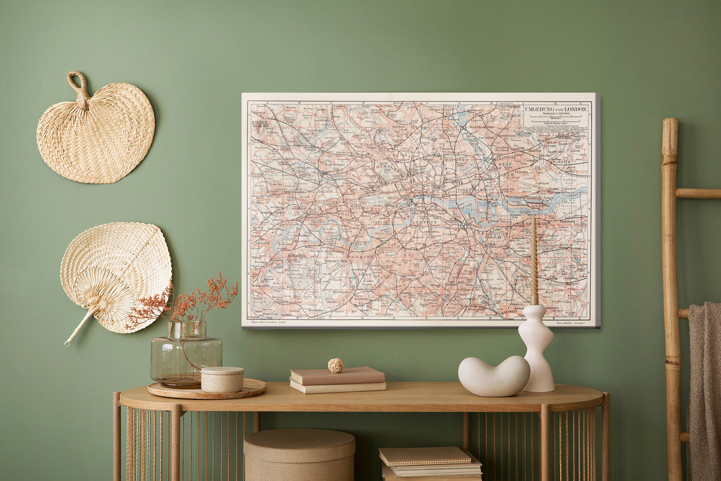 Obraz Na Płótnie Mapa Londynu – szczegółowy design do wnętrz nowoczesnych, industrialnych i klasycznych – widok 4