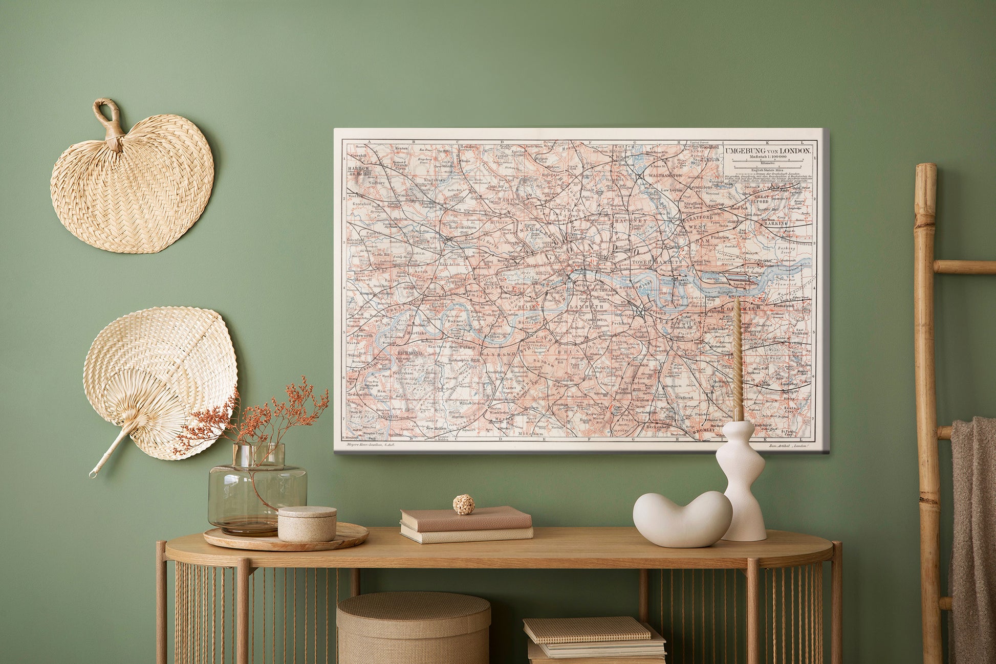 Obraz Na Płótnie Mapa Londynu – szczegółowy design do wnętrz nowoczesnych, industrialnych i klasycznych – widok 4