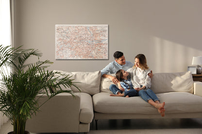 Obraz Na Płótnie Mapa Londynu – szczegółowy design do wnętrz nowoczesnych, industrialnych i klasycznych – widok 6