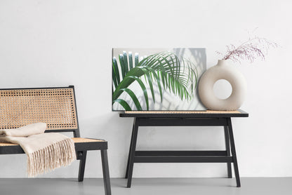 Obraz Na Płótnie Zielony Liść Palmy – egzotyczny akcent z efektem 3D do wnętrz Urban Jungle i boho. – widok 5