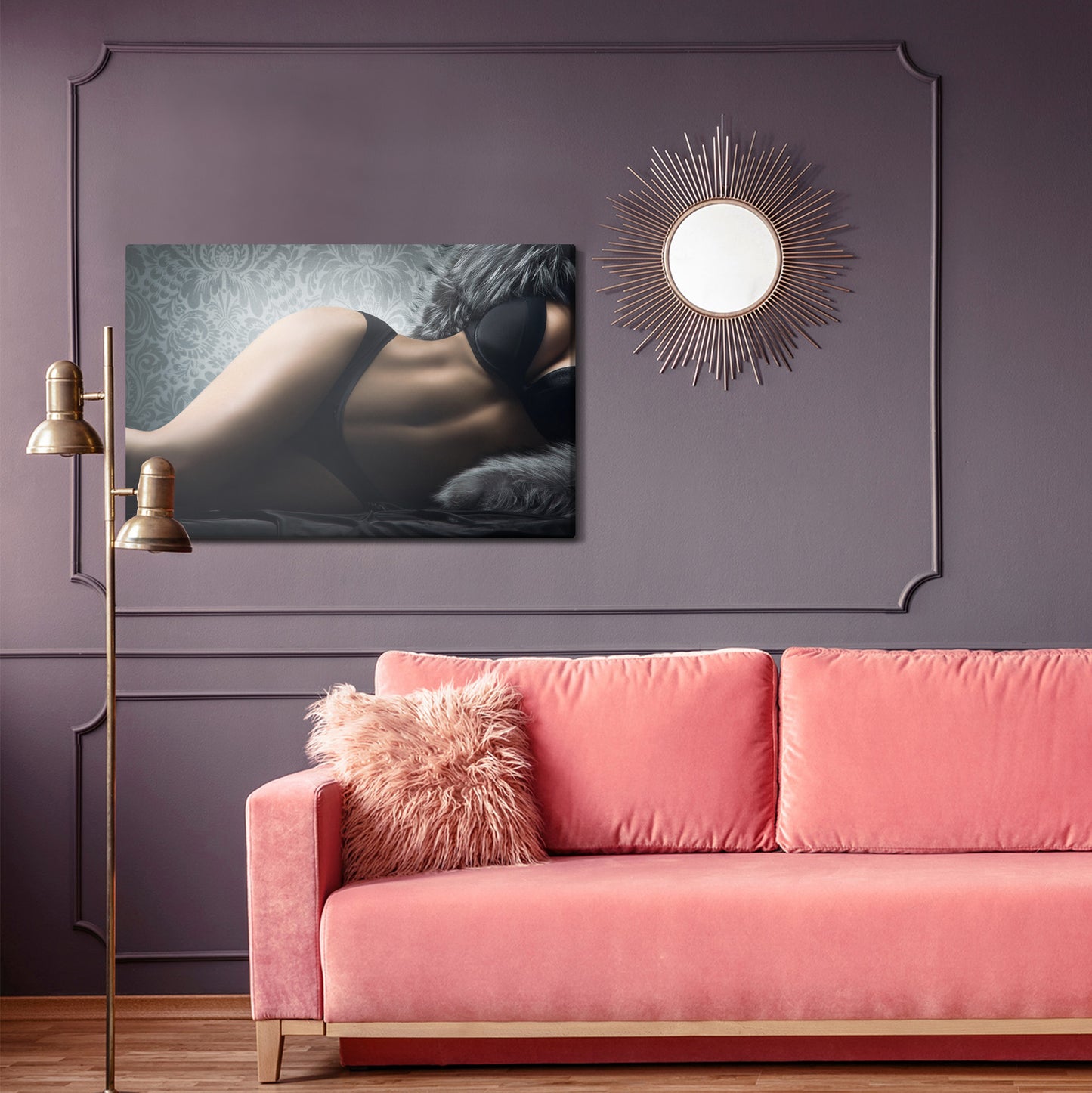Obraz Na Płótnie Portret Kobiety – subtelny i elegancki do wnętrz modern classic i glamour – widok 3
