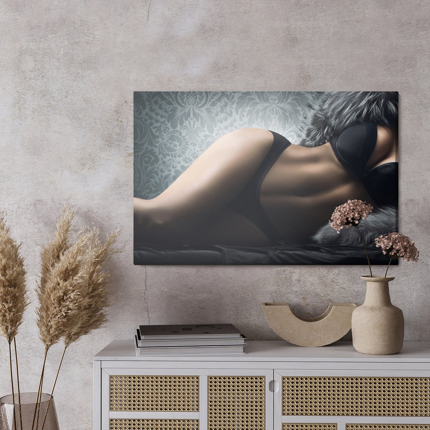 Obraz Na Płótnie Portret Kobiety – subtelny i elegancki do wnętrz modern classic i glamour – widok 2