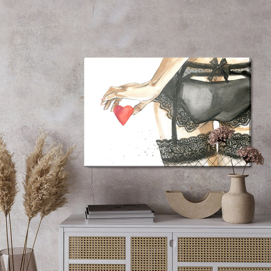 Obraz Na Płótnie Kobieta Malowana Akwarelą – subtelny akcent artystyczny do wnętrz modern classic i glamour – widok 2