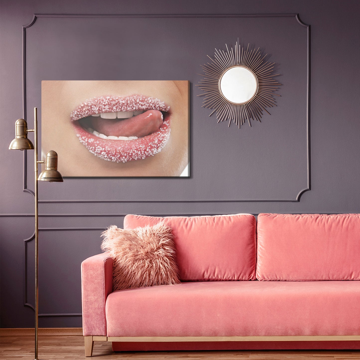Obraz Na Płótnie Usta – zmysłowa grafika do wnętrz nowoczesnych, glamour i pop-art – widok 3