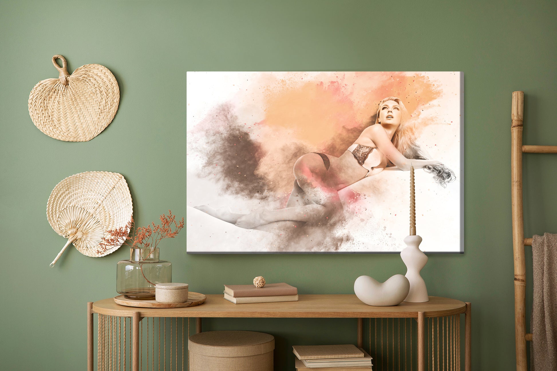 Obraz Na Płótnie Akt Kobiety – zmysłowa elegancja do wnętrz glamour, boudoir i nowoczesnych – widok 4