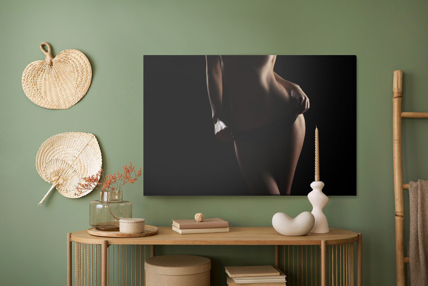 Obraz Na Płótnie Sylwetka Kobiety – subtelna fotografia do wnętrz nowoczesnych i minimalistycznych – widok 4