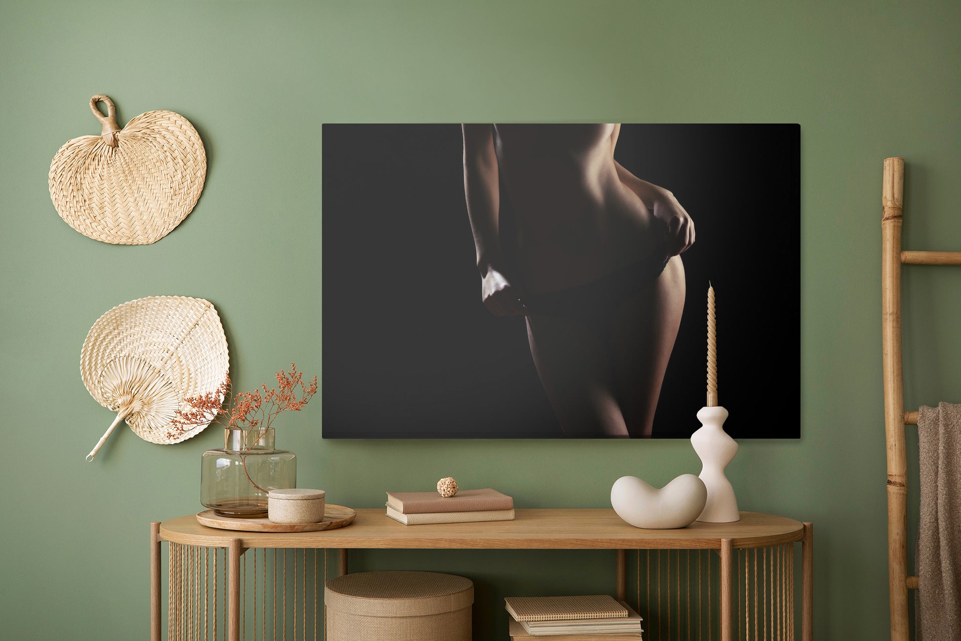 Obraz Na Płótnie Sylwetka Kobiety – subtelna fotografia do wnętrz nowoczesnych i minimalistycznych – widok 4