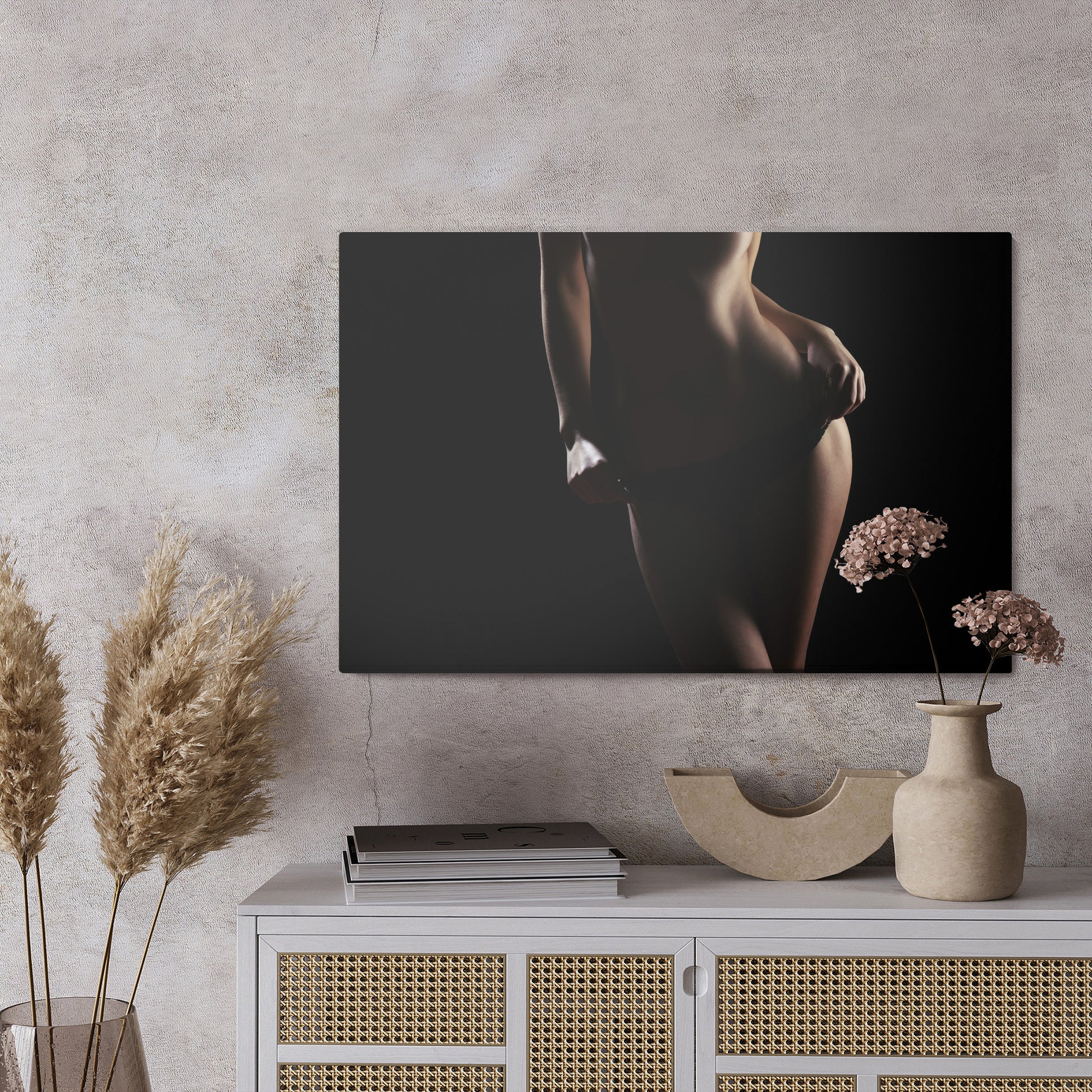 Obraz Na Płótnie Sylwetka Kobiety – subtelna fotografia do wnętrz nowoczesnych i minimalistycznych – widok 2