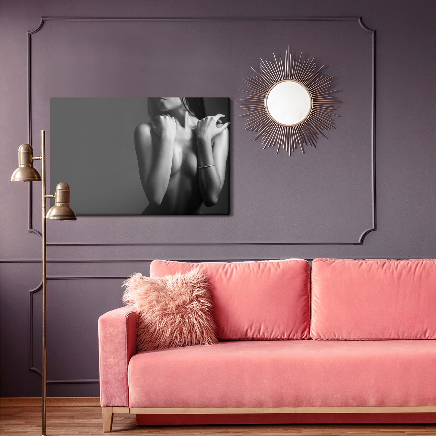 Obraz Na Płótnie Portret Kobiety – zmysłowa fotografia w chłodnych barwach do wnętrz nowoczesnych i minimalistycznych – widok 3