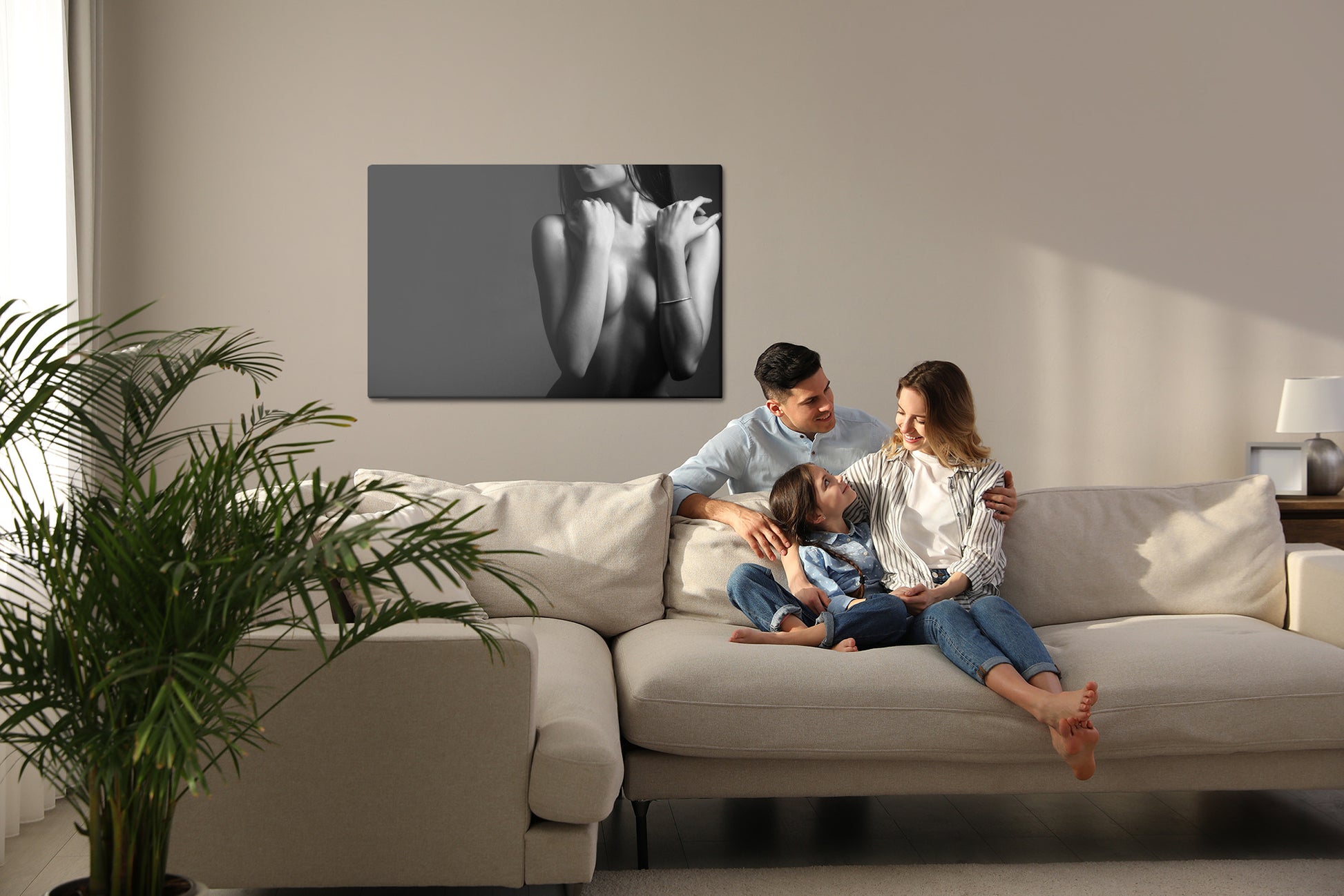 Obraz Na Płótnie Portret Kobiety – zmysłowa fotografia w chłodnych barwach do wnętrz nowoczesnych i minimalistycznych – widok 6