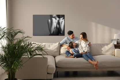 Obraz Na Płótnie Portret Kobiety – zmysłowa fotografia w chłodnych barwach do wnętrz nowoczesnych i minimalistycznych – widok 6