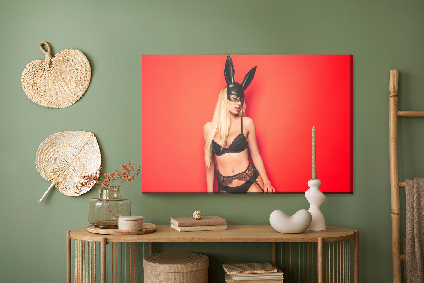 Obraz Na Płótnie Kobiecy Portret Artystyczny – elegancki i intrygujący do wnętrz Modern, Glamour i Art Deco – widok 4