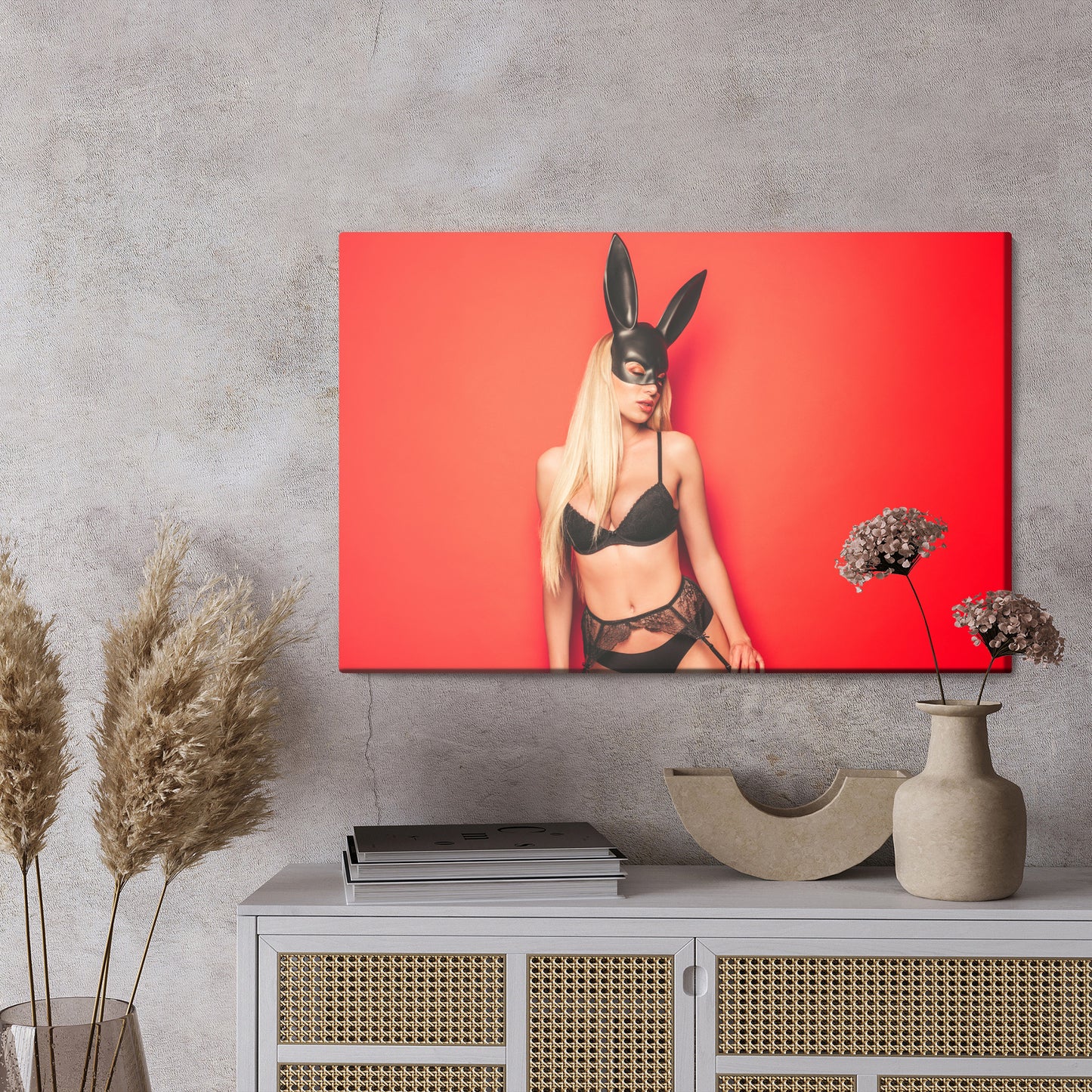 Obraz Na Płótnie Kobiecy Portret Artystyczny – elegancki i intrygujący do wnętrz Modern, Glamour i Art Deco – widok 2