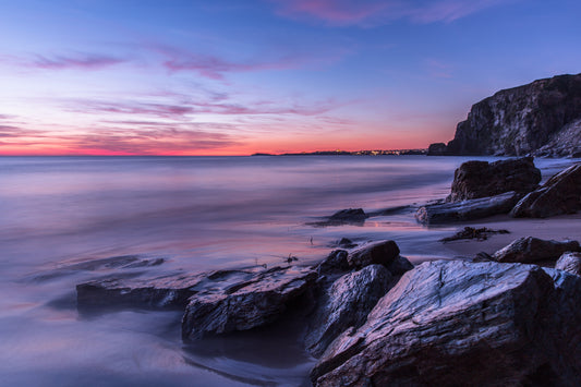 Obraz Na Płótnie Plaża Watergate Bay – spokojny pejzaż nadmorski do wnętrz skandynawskich i coastal 120x80