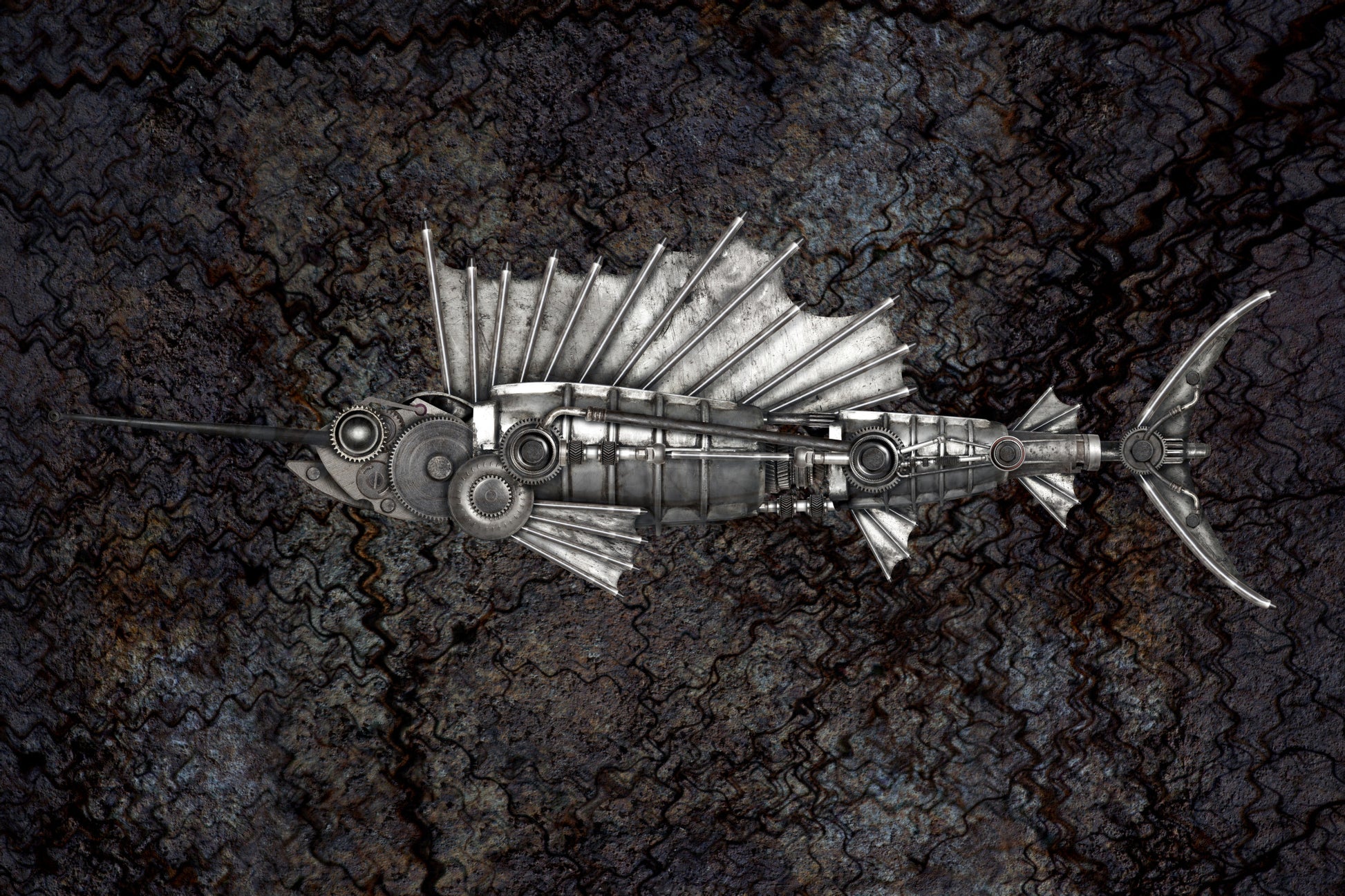 Obraz Na Płótnie Żaglica Steampunk – intrygująca dekoracja do wnętrz industrialnych i vintage 120x80