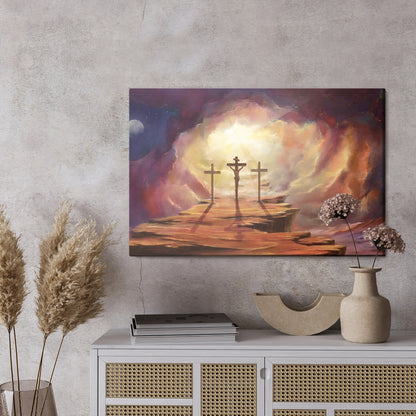 Obraz Na Płótnie Jezus Na Krzyżu – duchowa dekoracja do wnętrz klasycznych i tradycyjnych – widok 2