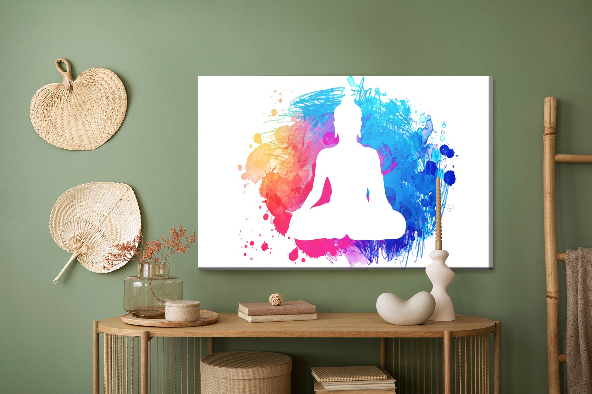 Obraz Na Płótnie Budda – medytacyjna aura w kojących barwach do wnętrz minimalistycznych, wellness i zen. – widok 4
