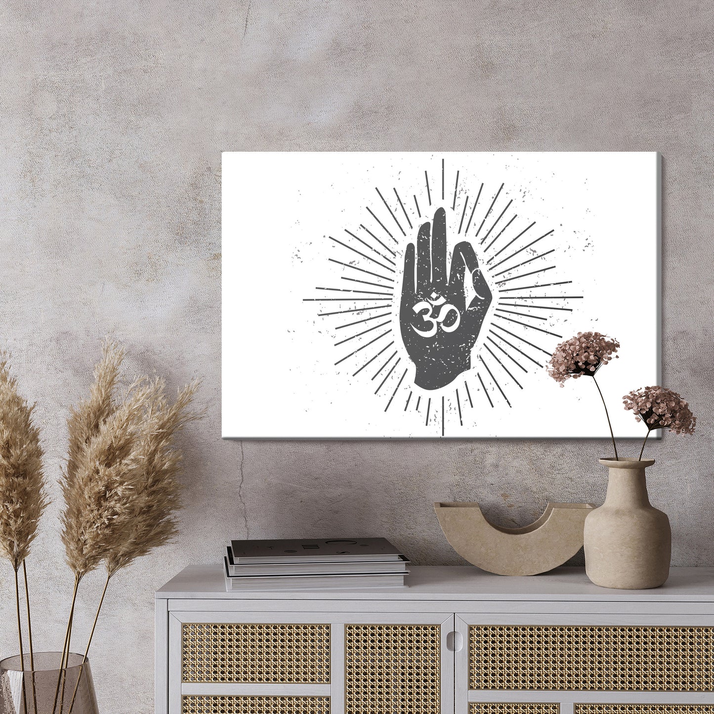 Obraz Na Płótnie Mudra – symbol spokoju i harmonii do wnętrz etnicznych, boho i modern organic – widok 2