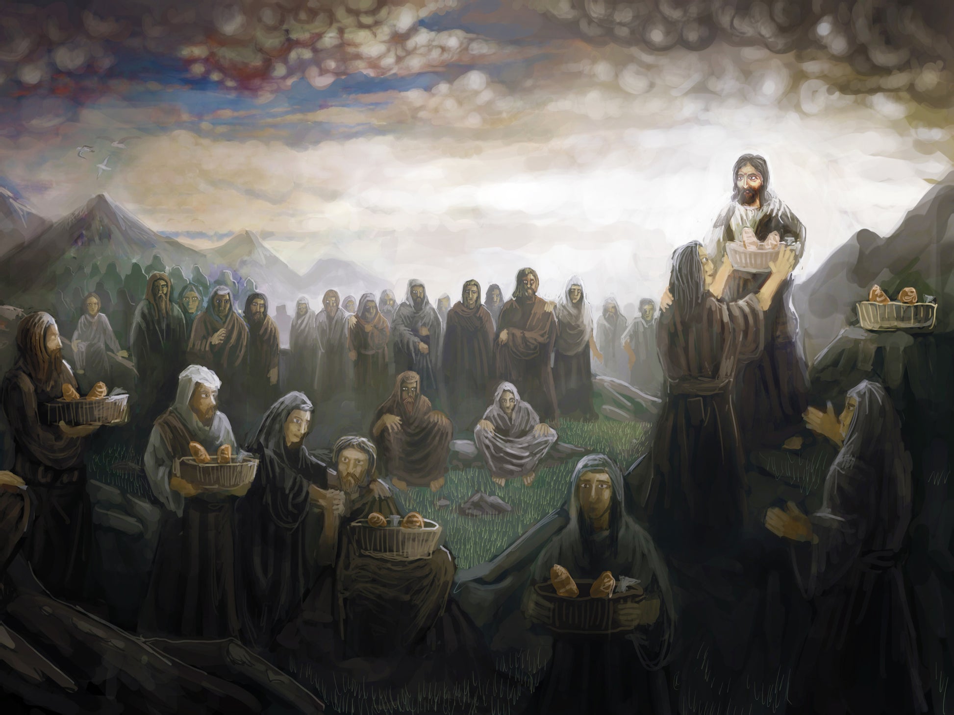Obraz Na Płótnie Scena Biblijna – Uduchowiona dekoracja do wnętrz tradycyjnych i eklektycznych 100x70